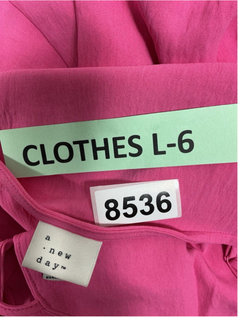 Womans A New Day Pullover Maxi Dress Large Pink Spaghetti Straps Empire Waist - Picture 3 of 7